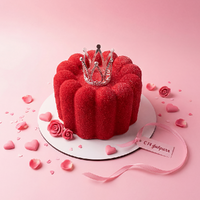 Муссовый Бенто торт Дубай с короной к 14 февраля